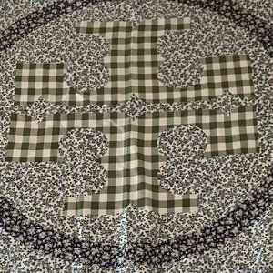 Tory Burch.  Green, silk, square scarf Item #80228